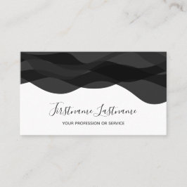 Vinkara kalligrafibussar av svart och vit abstrakt visitkort