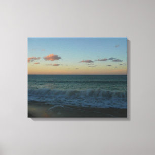 Vinkara kraschar vid Sunset Beach Ligcape Canvastryck