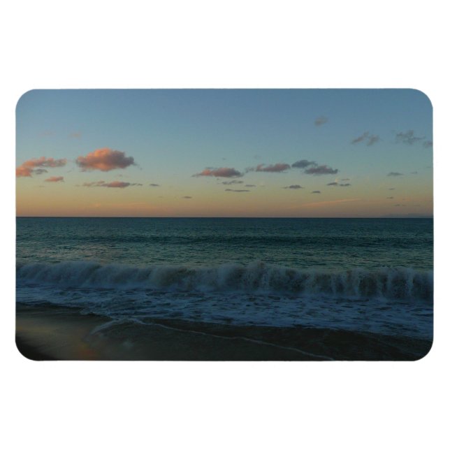 Vinkara kraschar vid Sunset Beach Ligcape Magnet (Horisontell)