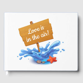 Vinkara marinblått Bröllop i Nautiska havsbottnen Gästböcker