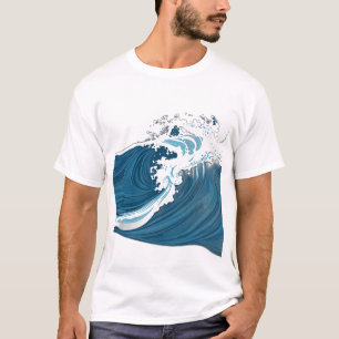 Vinkara Monokroma blåhavet T Shirt