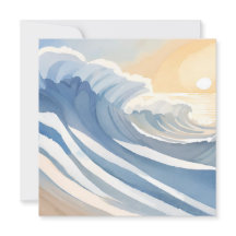 Vinkara oceanen | Blå vattenfärgsruta