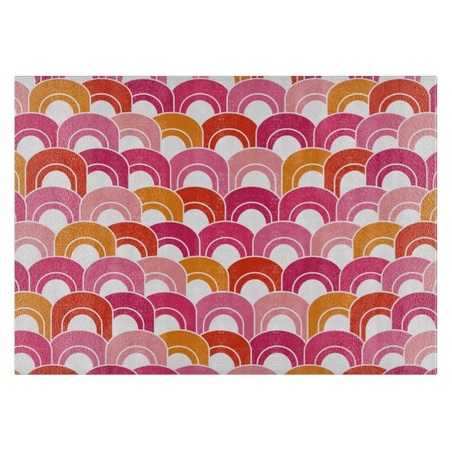 Vinkara rosor för Glass skärbrädamod+ (Framsidan)