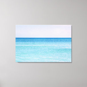 Vinkara tropisk strand av Aqua Teal Lavender Ocean Canvastryck