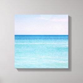 Vinkara tropisk strand av Aqua Teal Lavender Ocean Canvastryck