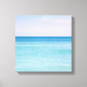 Vinkara tropisk strand av Aqua Teal Lavender Ocean Canvastryck