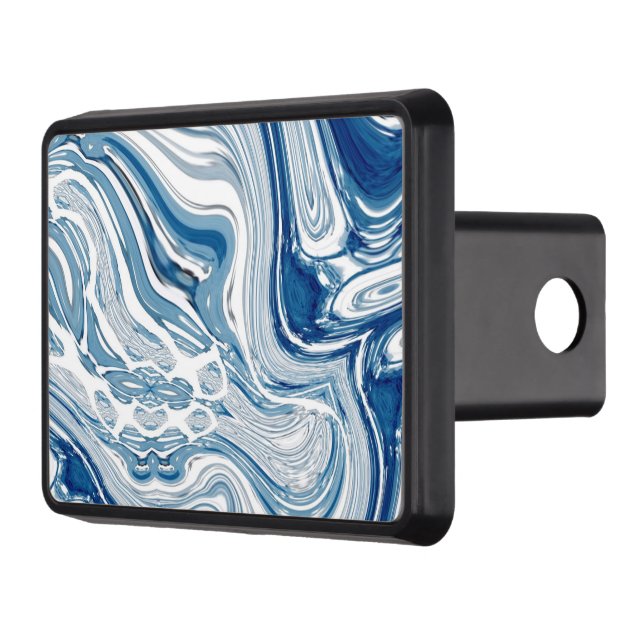 vinkara vattenfärgsblåa kusterna strandsjöar dragkroksskydd (Vänster)