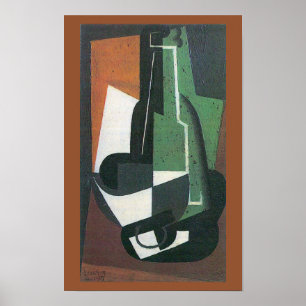 Vinkaraffflaska av Juan Gris, Vintage Kubism Poster