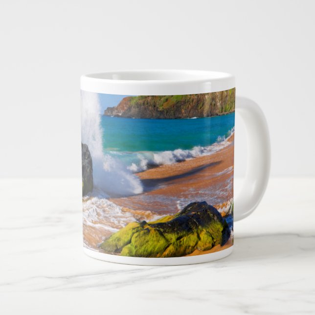 Vinkarare krasch på stranden, Hawaii Jumbo Mugg (Framsida höger)