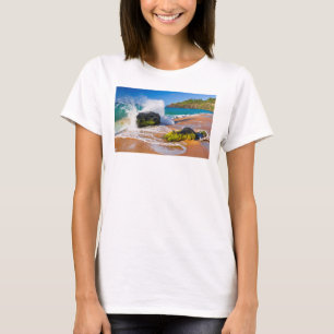 Vinkarare kraschen på stranden, Hawaii Tee Shirt