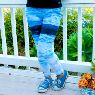 Vinkart foto för roligt hawaianskt turkosblåttha leggings