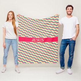 Vinkart rödblått minimalt Mönster Fleecefilt