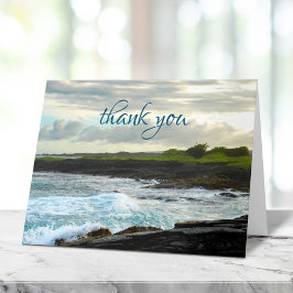 Vinkart skript för hawaii Tropical Black Sand Beac Tack Kort