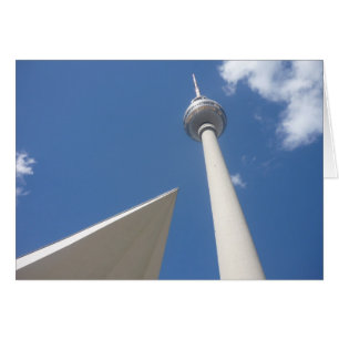 vinkel berlin fernsehturm hälsningskort