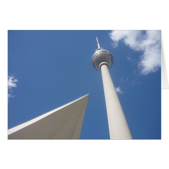 vinkel berlin fernsehturm hälsningskort (Framsidan Horizontal)
