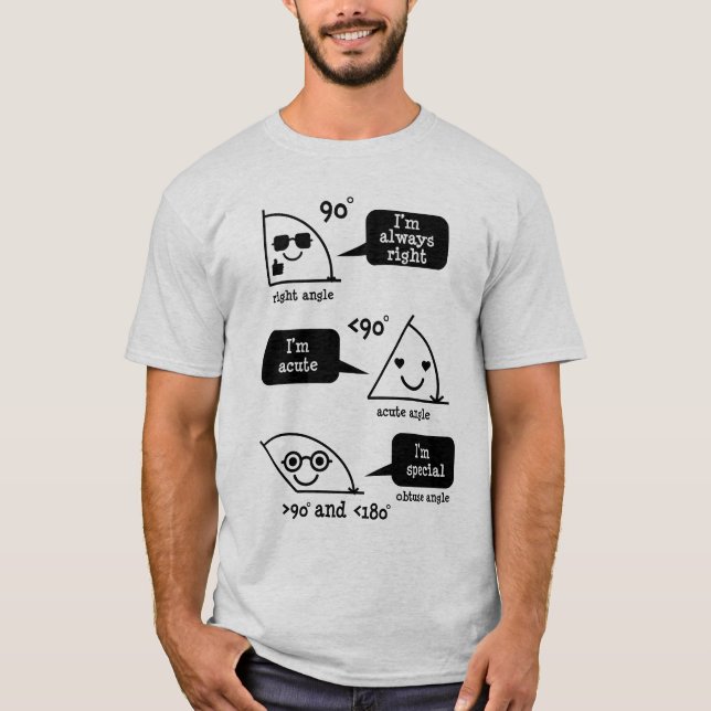 Vinkel matematikgeometrigåva t shirt (Framsida)