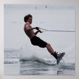 Vinkel Poster av Wakeboard