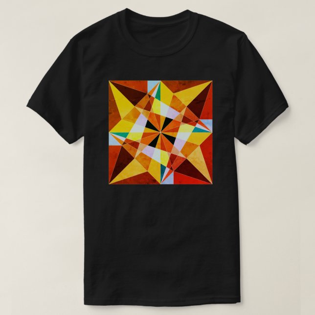 Vinkelformade geometriska former för varm Färg Coo T Shirt (Design framsida)
