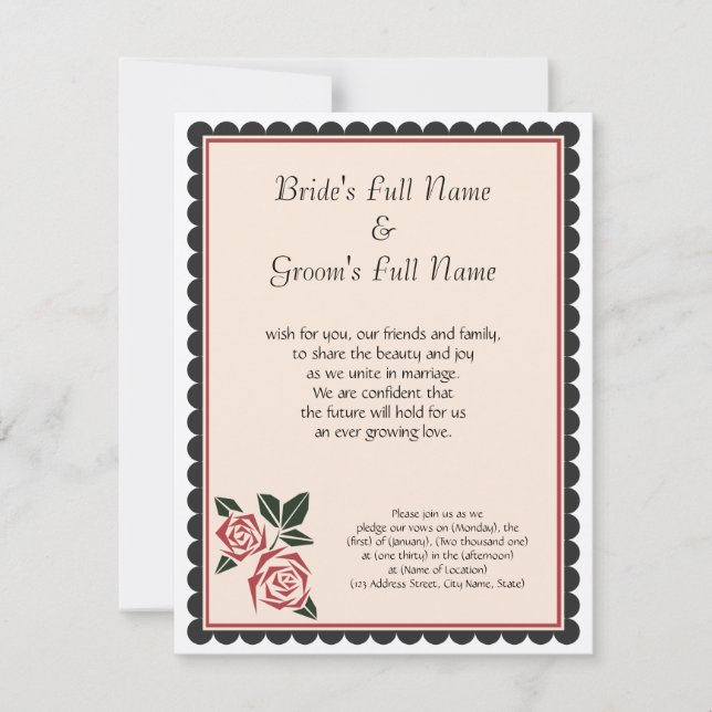 Vinkelformiga ro inbjudningar (Framsida)