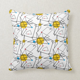 Vinkelformigt geometriskt Retro mönster Kudde