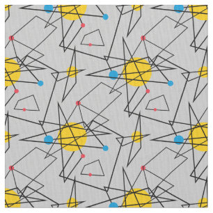 Vinkelformigt geometriskt Retro mönster Tyg