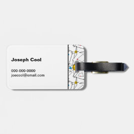 Vinkelgeometrisk retro Mönster-Personlig Bagagebricka