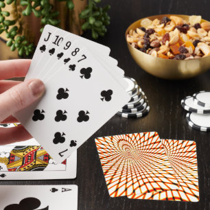 Vinkeln mellan orange och linjer vid vridning casinokort