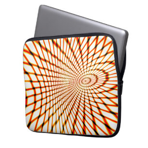 Vinkeln mellan orange och linjer vid vridning laptop fodral