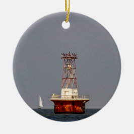 Vinkeln till Kor-ledningens fyr Julgransprydnad Keramik