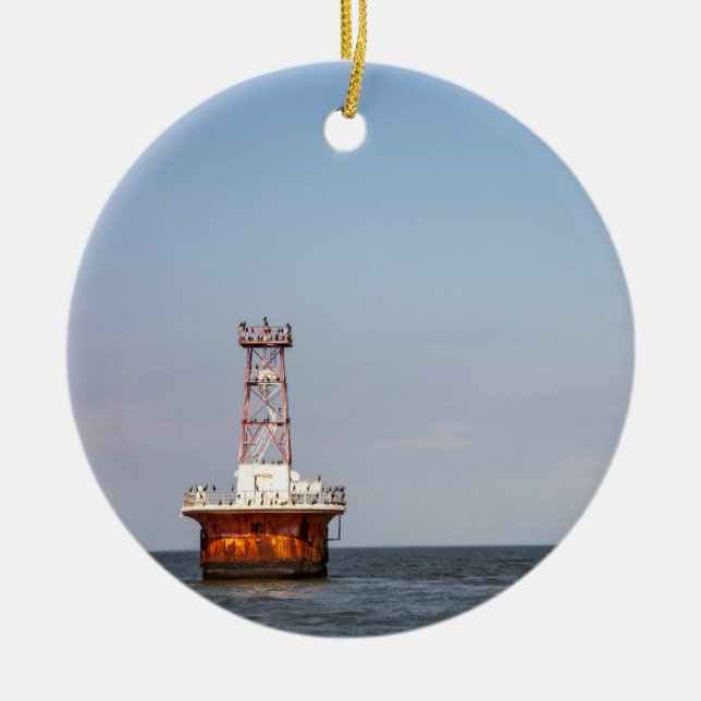 Vinkeln till Kor-ledningens fyr Julgransprydnad Keramik (Framsidan)