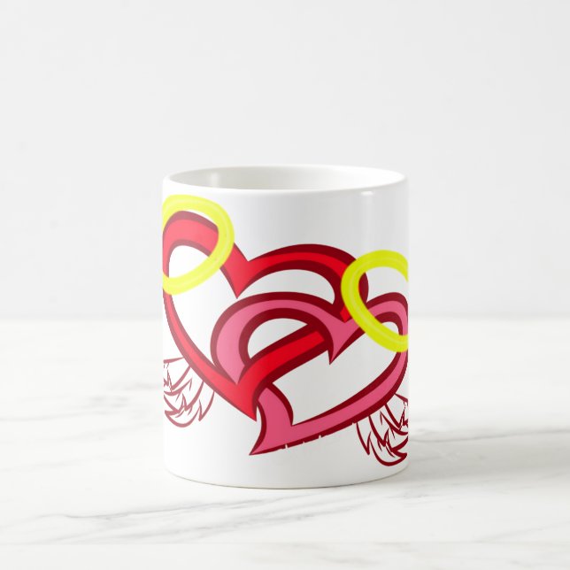 Vinkla örhängen kaffemugg (Center)