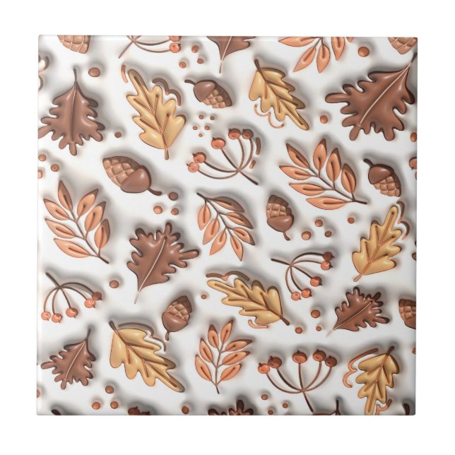 Vinklad 3D-grafik för Lämnat höst Kakelplatta (Framsidan)