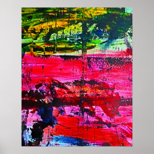 Vinklad glaseffekt vibrerar modern abstrakt konst poster