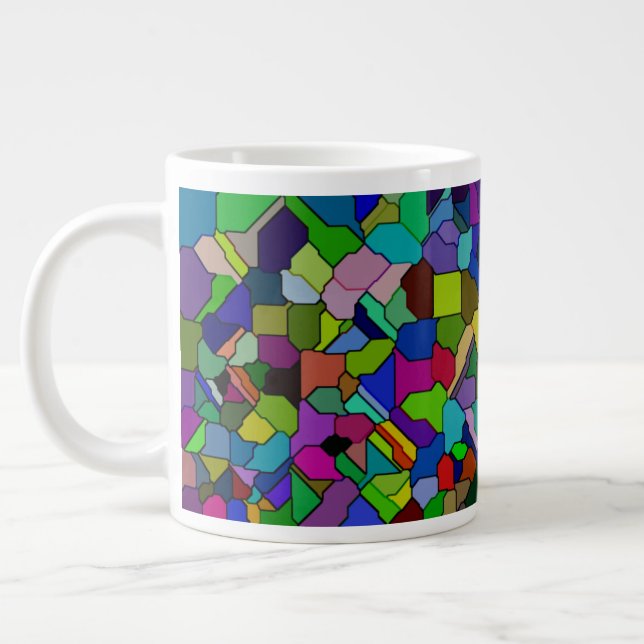 Vinklad glasskiktad platta 20 oz Mugg Jumbo Mugg (Vänster)