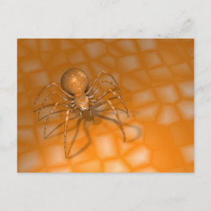 Vinklad Orange Spider Vykort