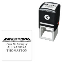 Vinklad pianotangentbord Bibliotek Boknamn