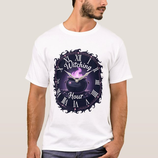 Vinklad timme, ändrad klockdesign t shirt (Framsida)