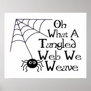 Vinklad Webben Spider Poster