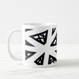 Vinklar i svart och vitt kaffemugg