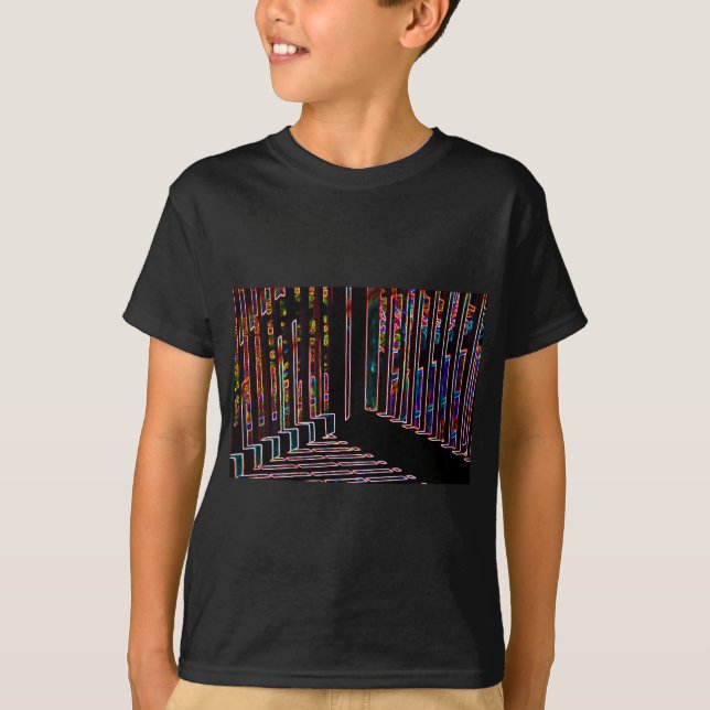 Vinklar och Linjer 2-Mörk T-shirt (Framsida)