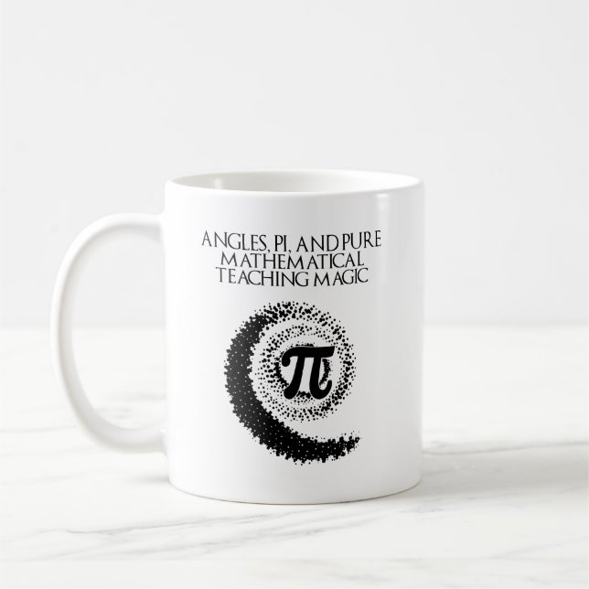 Vinklar Pi Ren matematik undervisningsmagi design Kaffemugg (Vänster)