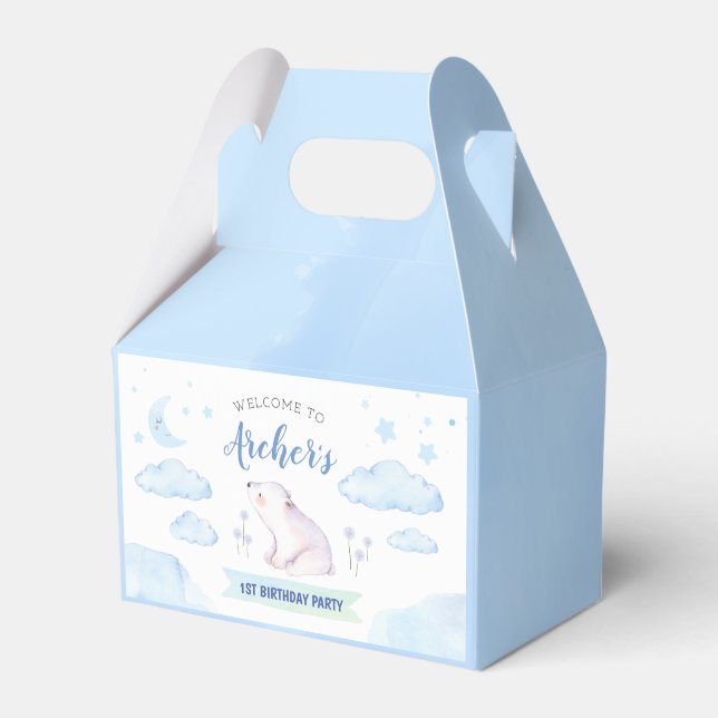 Vinkle, liten stjärna-affär, babydusch presentaskar (Framsidan Sidan)