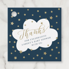 Vinkle twinkle Little star Navy babydusch Gåvor Etiketter