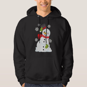 Vinkling Snögubbe Låt det snöa grafik för Snö Hoodie