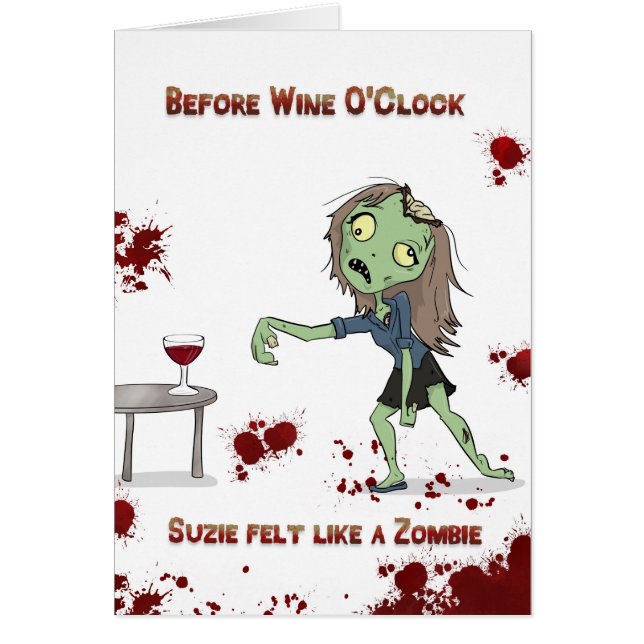 Vinklockanzombie Hälsningskort (Framsidan)