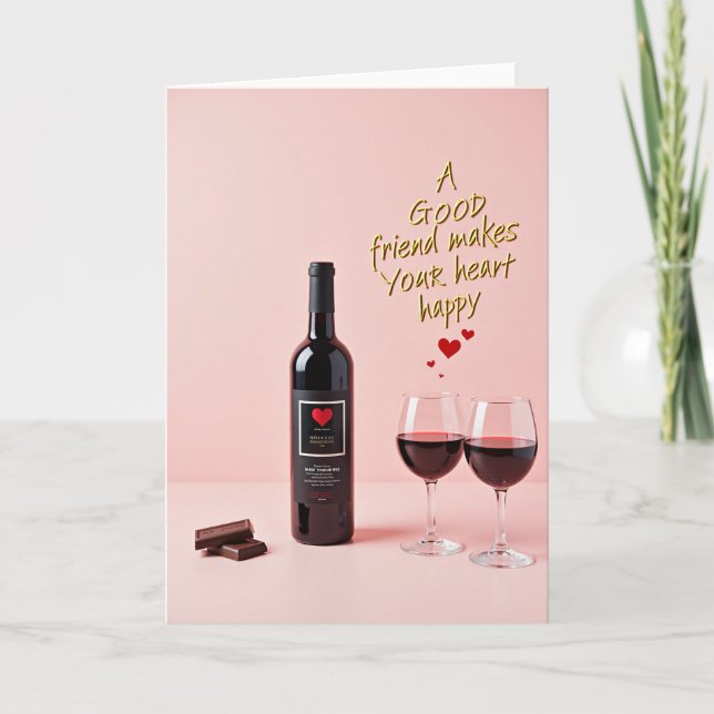 Vinkompanjon Choklad Glad Kort (Framsida)