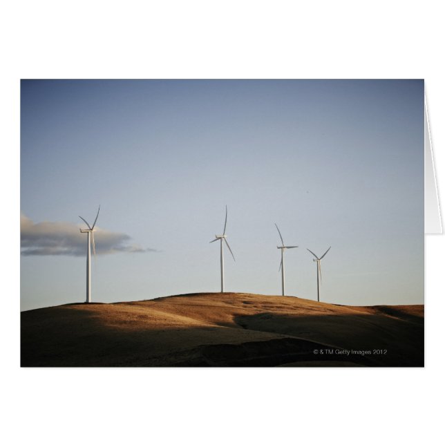 Vinkvarnar i backe vid solnedgång 2 hälsningskort (Framsidan Horizontal)