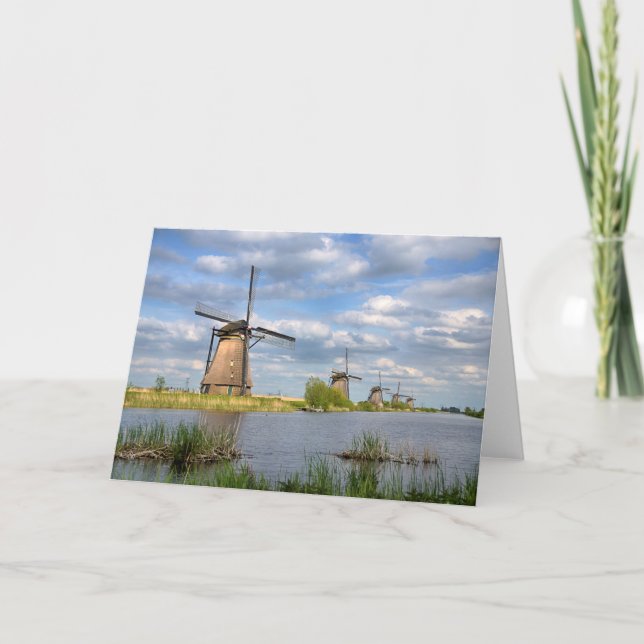 Vinkvarnar i Holland Greeting Card Kort (Framsida)