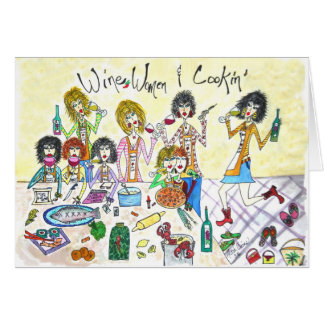 Vinkvinnor & Cookin Hälsningskort