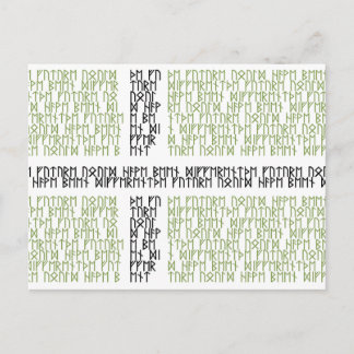 Vinland Flagga w Runes - vykort